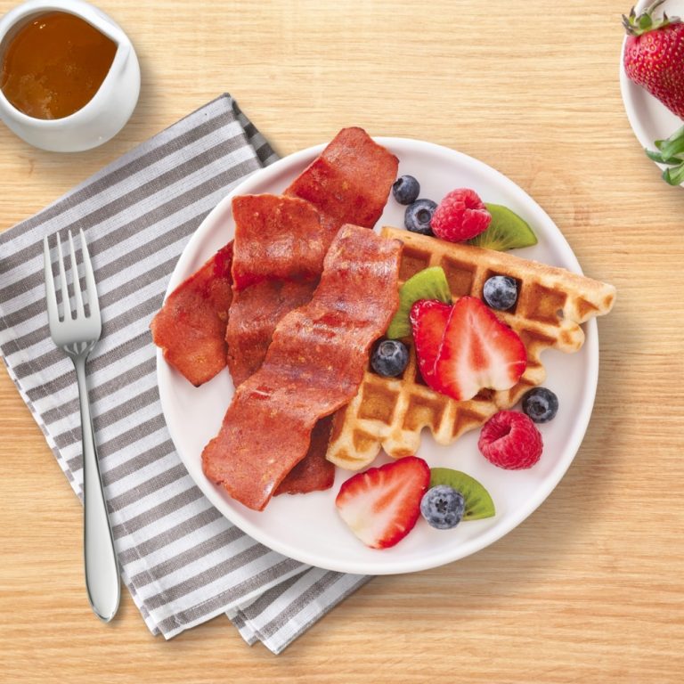 Four-ingredient Waffles With Smart Bacon and Fruit