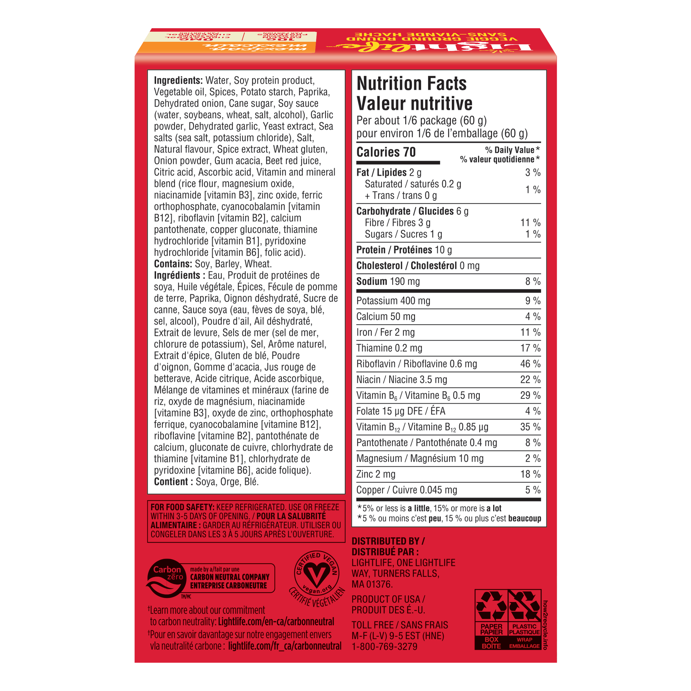 SMART GROUND MEXICAN Nutrition Facts